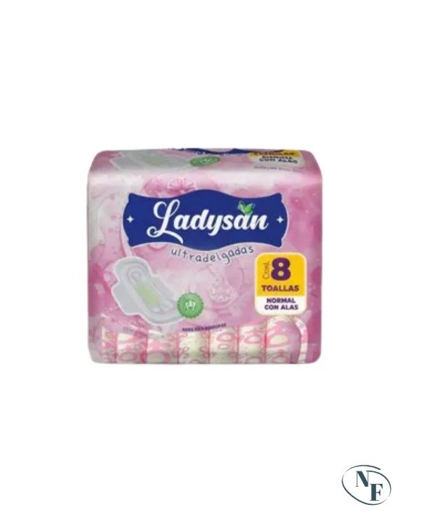 Producto - TOALLITAS FEMEMENINAS LADYSAN CON ALAS X8