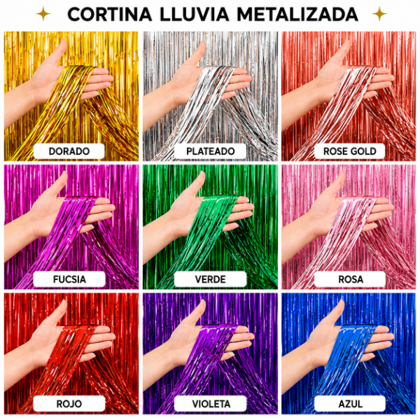 Producto - Cortina Lluvia Metalizada