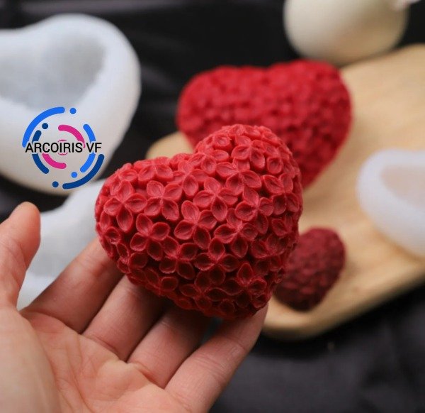 Producto - Molde corazón de flores grande