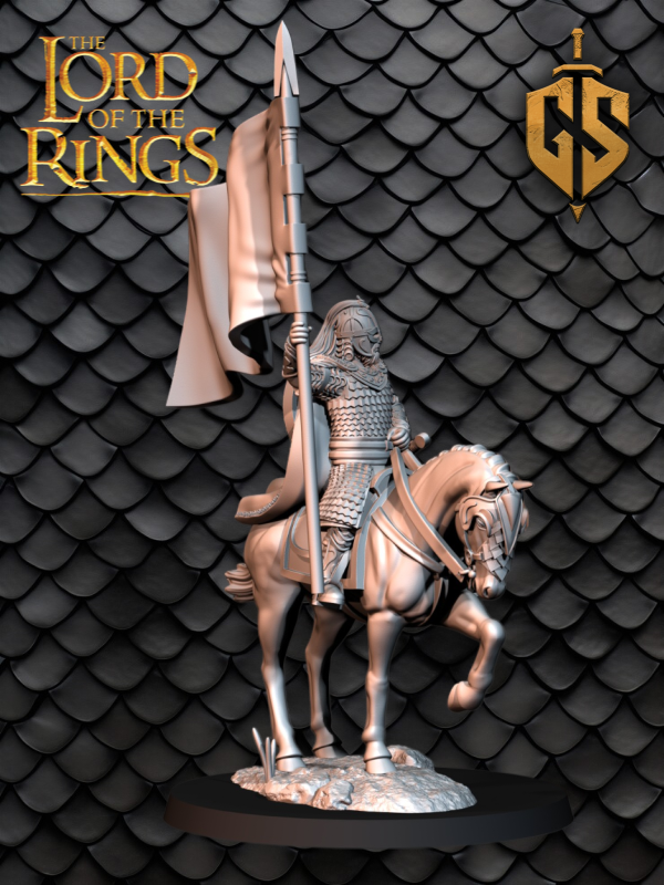 Producto - Portaestandarte Guardia Real montado - Rohan - El Señor de los Anillos - 1