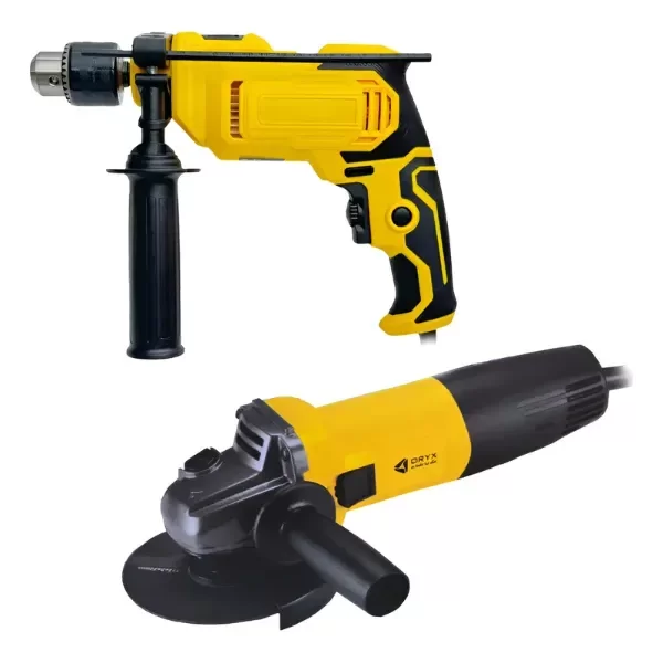 Producto - HE1546 SET AMOLADORA ANGULAR 780W + TALADRO DE IMPACTO 850W