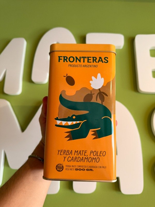 Producto - Lata Fronteras Yerba Mate Poleo y Cardamomo 500gr