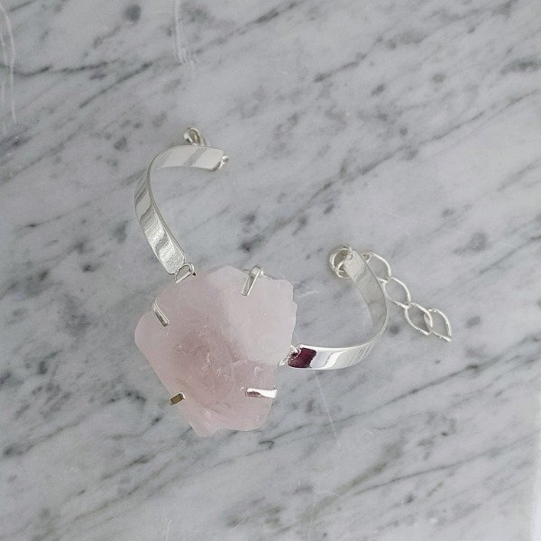 Producto - Pulsera Cuarzo Rosa Bruto