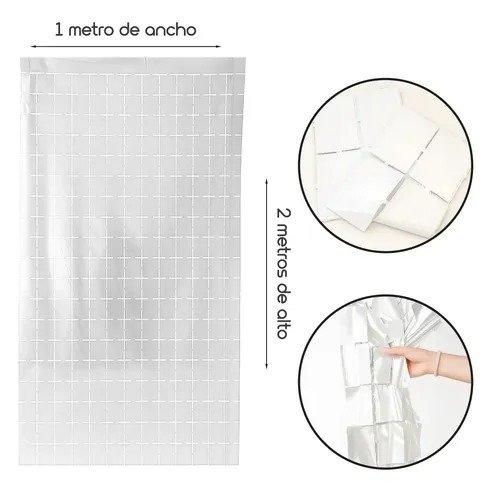 Producto - Cortina cuadrados grandes 1mt x 2mts - 2