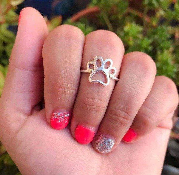 Producto - Anillo Huellita Plata Y Oro