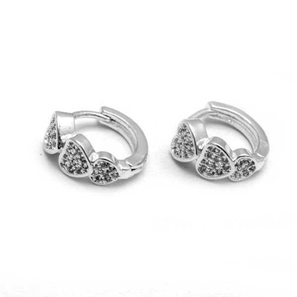Producto - Argollas Corazón Micropave 1,3cm