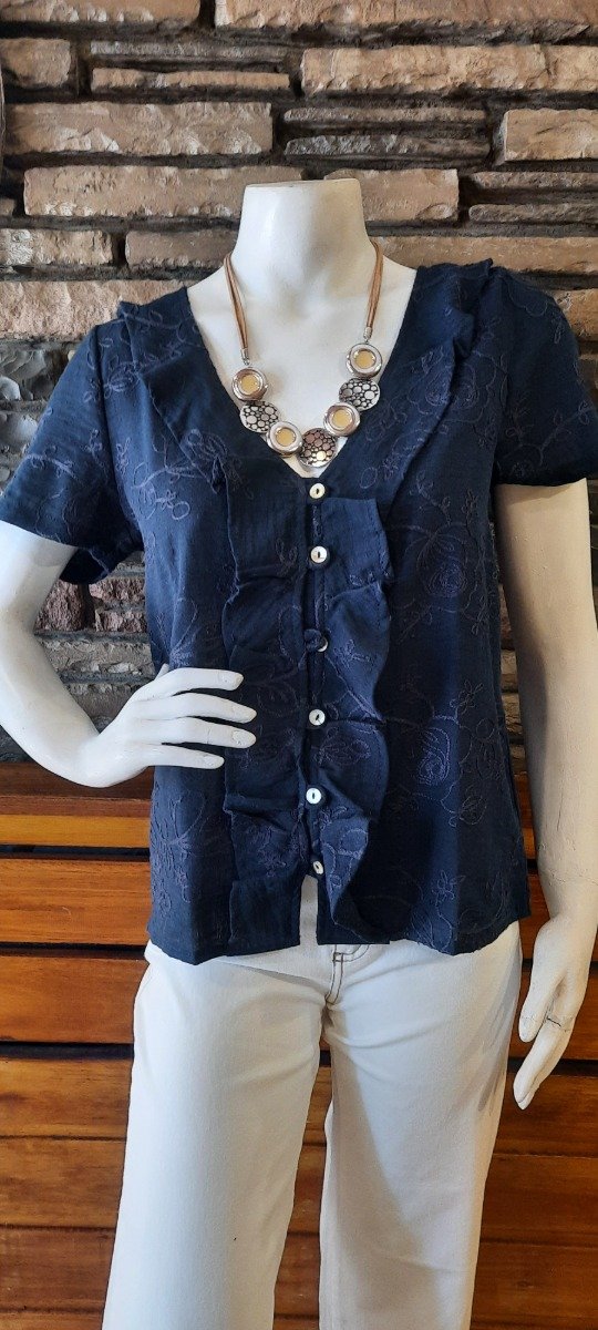 Producto - Blusa lino bordado