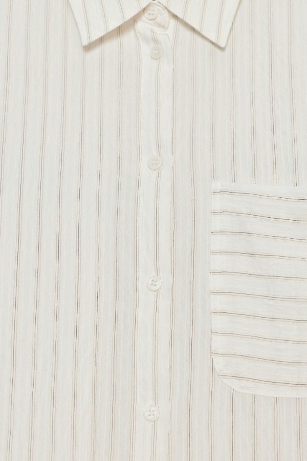 Producto - Camisa rayas fluida blanca Zara - 5