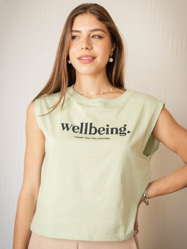 Producto - Sin Manga Estampa Wellbeing Algodón 20/1 (Art.5886)