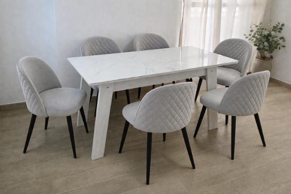 Producto - Mesa Perfil. Tapa Marmolada y patas en Paraiso macizo