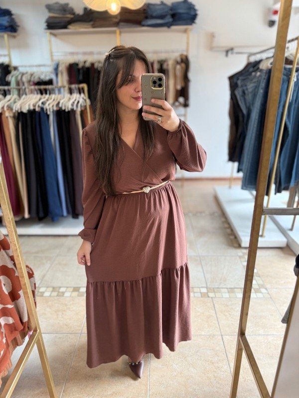 Producto - Vestido pradera (liso chocolate)