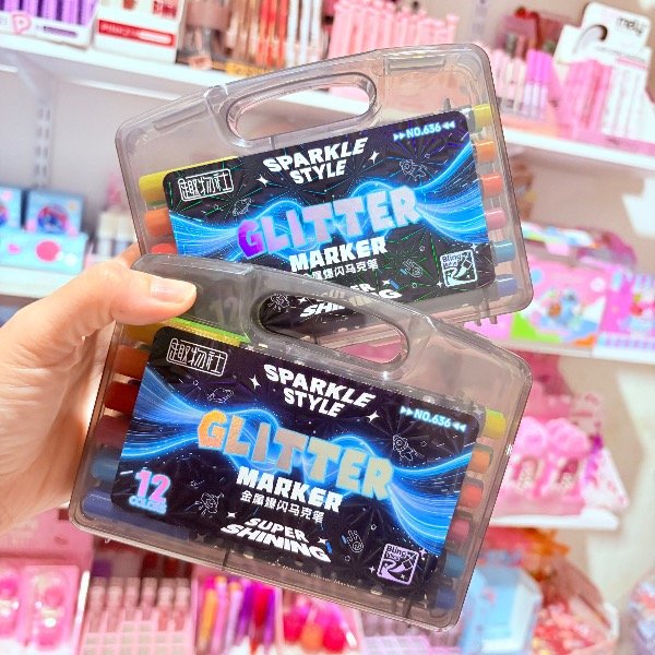 Producto - Valija de marcadores glitter x12 u