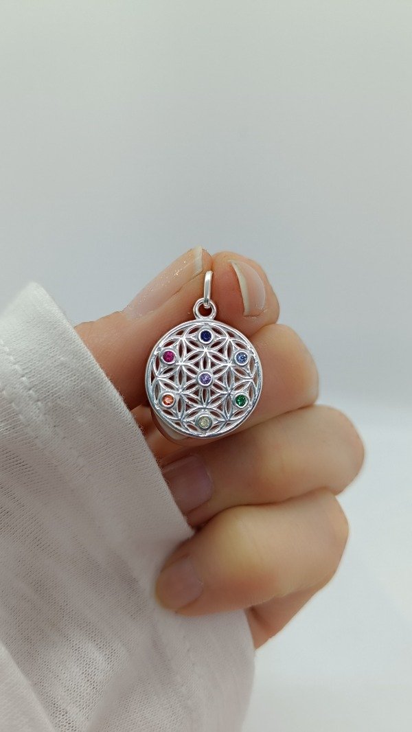 Producto - Dije Flor de la Vida y 7 Chakras