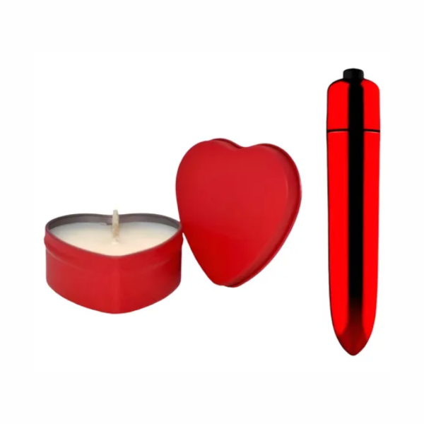 Producto - KIT SAN VALENTÍN  VIBRADOR + VELA AROMÁTICA