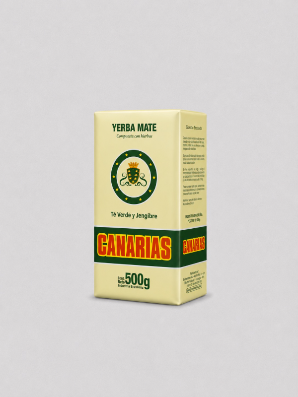 Producto - YERBA CANARIAS TE VERDE Y JENGIBRE 500g - 0