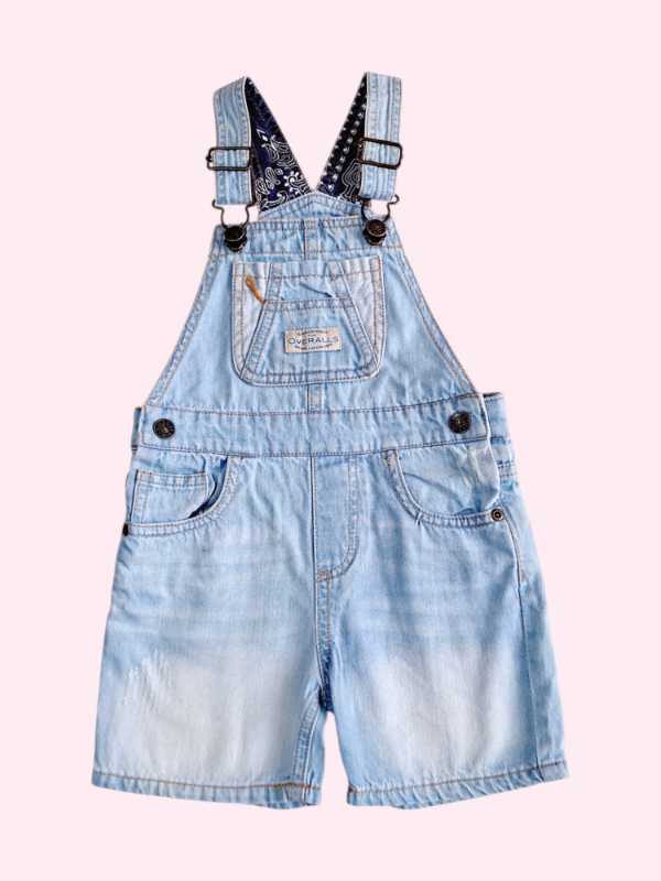 Producto - Jardinero de jean con detalles en bolsillo y tiras Zara 12/18 meses