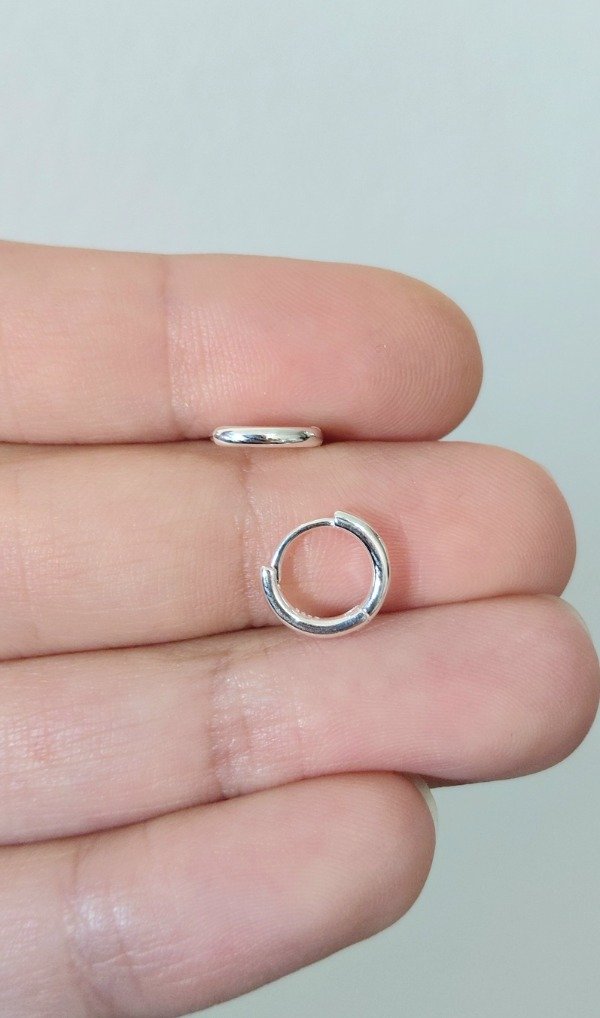 Producto - Argollita de Plata Clicker 9mm Lisa (unidad)