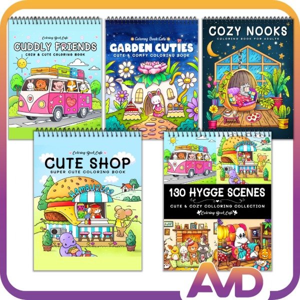 Producto - The coloring book cafe Libro para colorear Premium