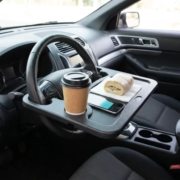 Producto - Mesa para Volante de Auto Reversible 42x38cm Escritorio y Bandeja con Portavasos - 2