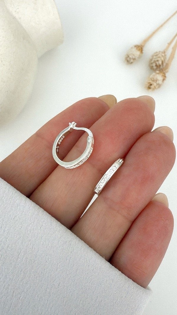 Producto - Argollas cubic cierre it 1,4 P925