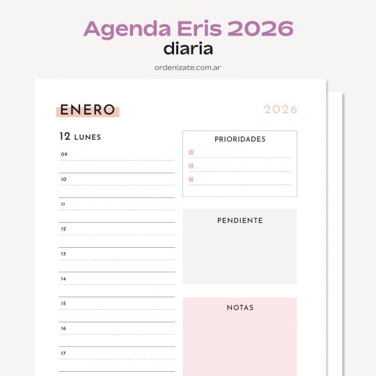 Producto - AGENDA ERIS 2026 (diaria)