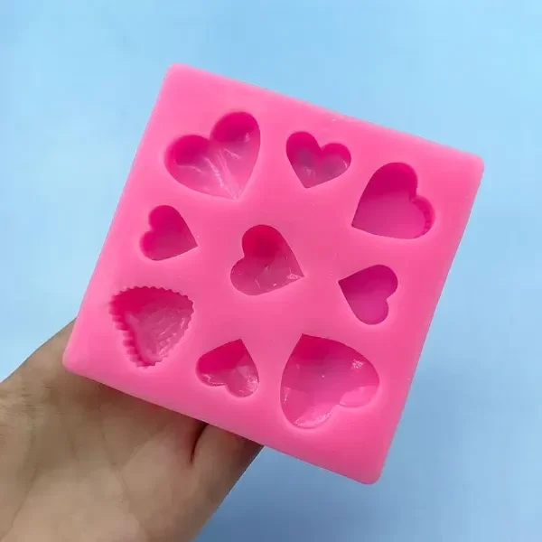 Producto - Molde silicona x9 corazones diferentes - 1