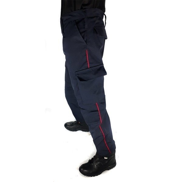 Producto - Pantalón de Fajina Tela Ripstop con Vivo Rojo