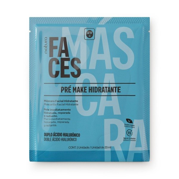 Producto - Mascarilla Facial de Tela "Hidratante Pre MakeUp" 20 ml - Natura Cosméticos