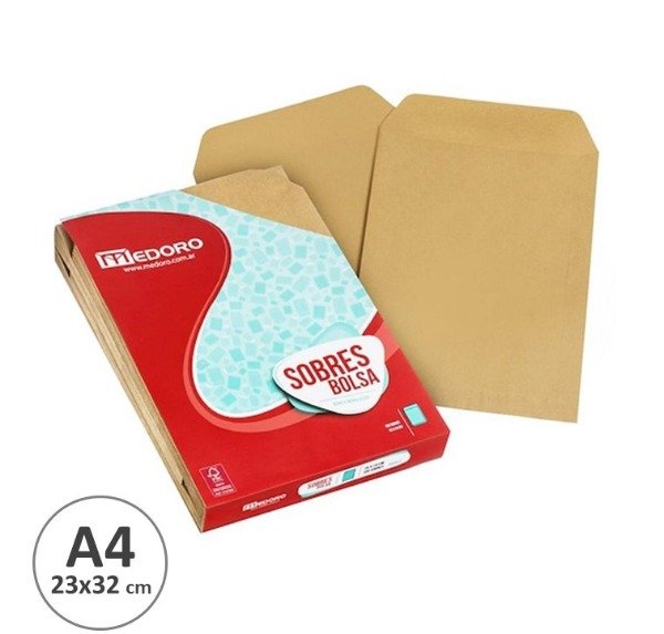 Producto - SOBRES MANILA 23x32 A4 x 100 / x10 unidades