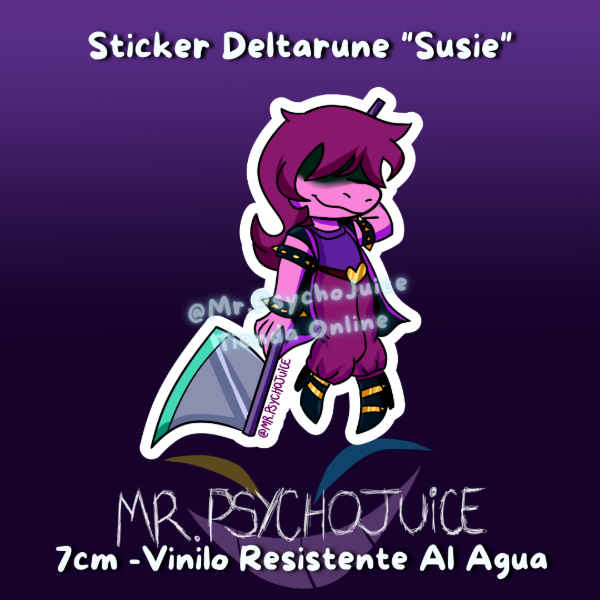 Producto - Sticker Deltarune "Susie"