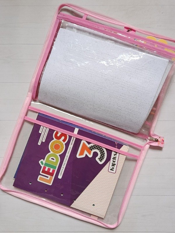Producto - Organizador A4 Lina rosado dos folios - 1