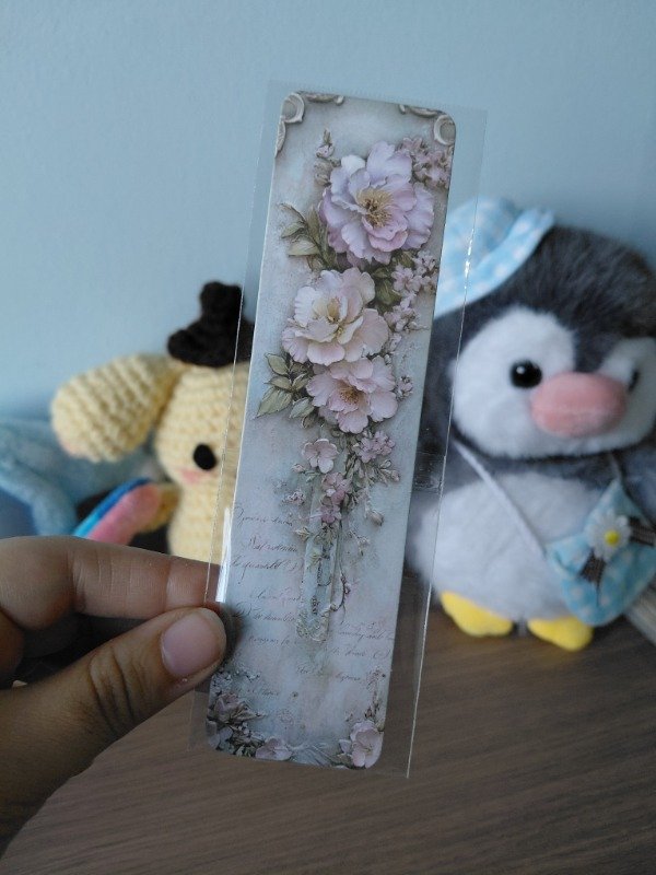 Producto - Señalador literario - Vintage con flores #011
