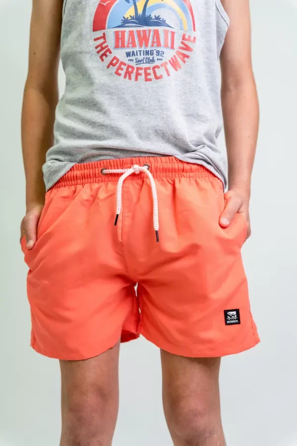 Producto - Short de baño liso fluo