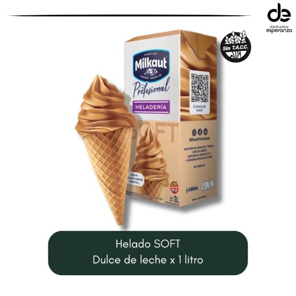 Producto - Helado SOFT Milkaut Dulce de leche x 1 litro