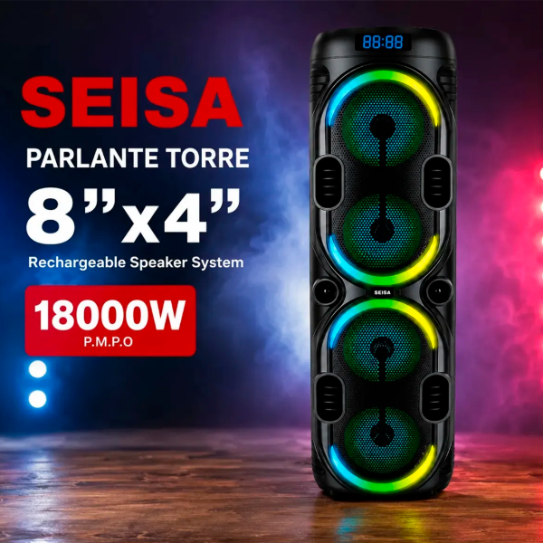 Producto - Parlante BT SEISA YX-C8402 8' x4 torre con micrófono - 4