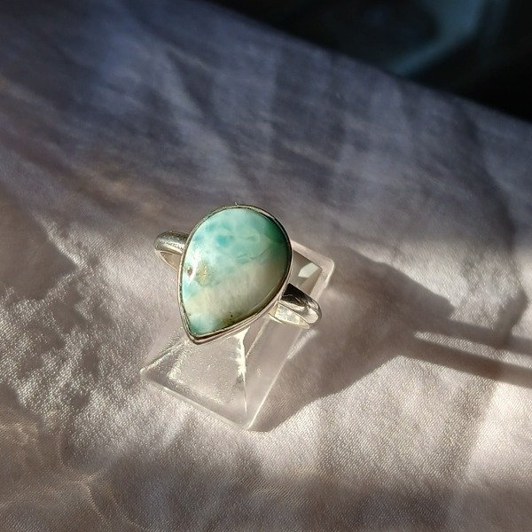 Producto - Anillo gota larimar n16