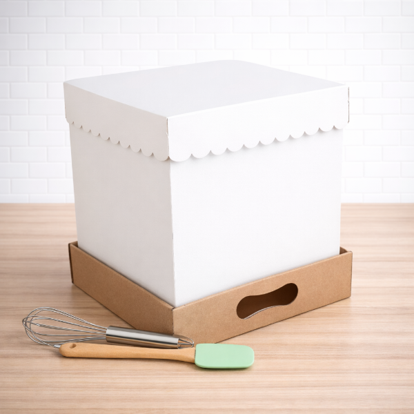 Producto - Caja Drip para torta alta 25x25x25 - base kraft reforzada - 1