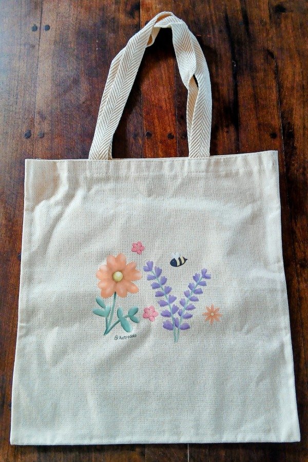 Producto - Tote bag Bolsa de Gabardina - Flores