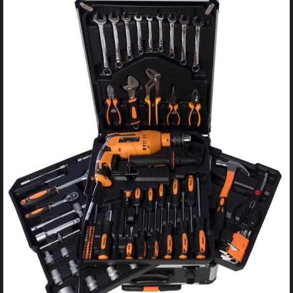 Producto - KIT HERRAMIENTAS Y TALADRO PERCUTOR LUSQTOFF
