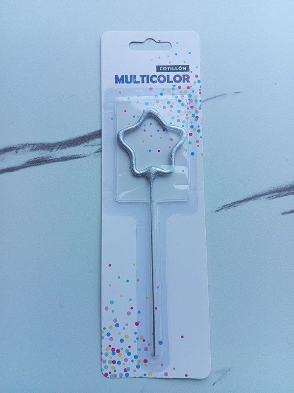 Producto - Vela estrella plateada