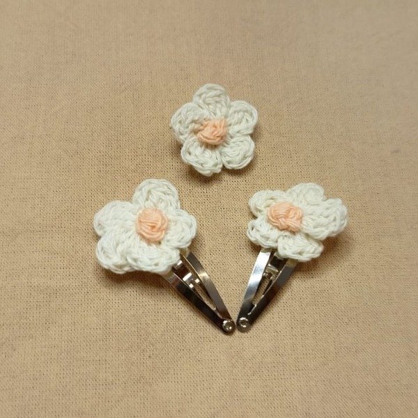 Producto - Par de hebillas tejidas blanco