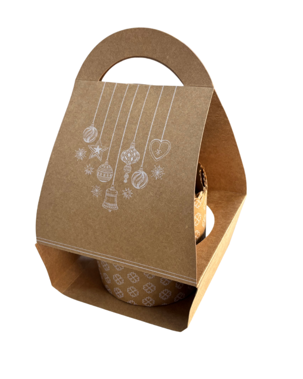 Producto - Porta Pan Dulce Navideño con manija maletin 1/2 y 1kg Pan Dulce
