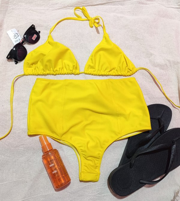 Producto - Bikini amarilla tiro alto