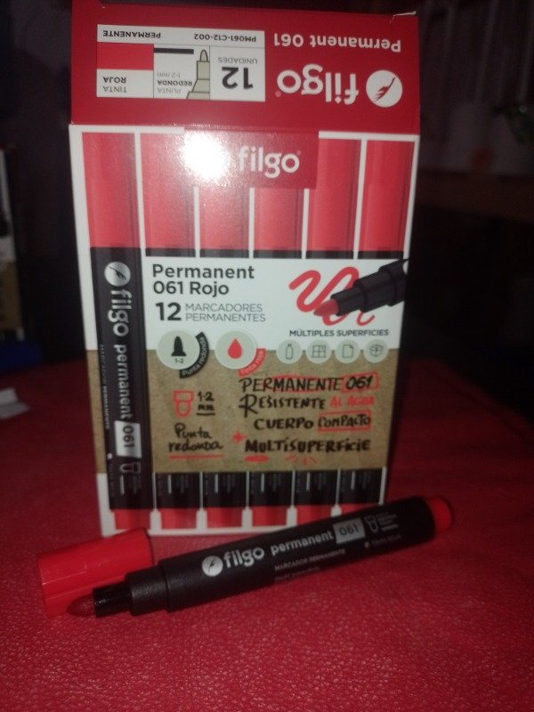 Producto - Marcador permanente (punta redonda) ROJO