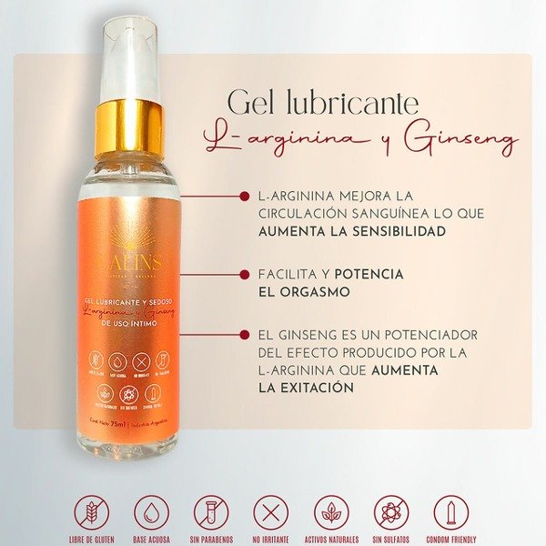 Producto - Gel lubricante Potenciador L-ARGININA y GINSENG CALINS 75ml - 0