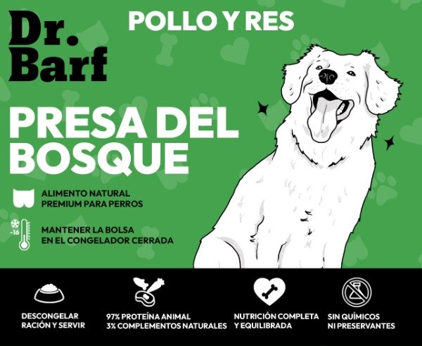 Producto - DR.BARF Presa del Bosque 2Kg (Para Perros)