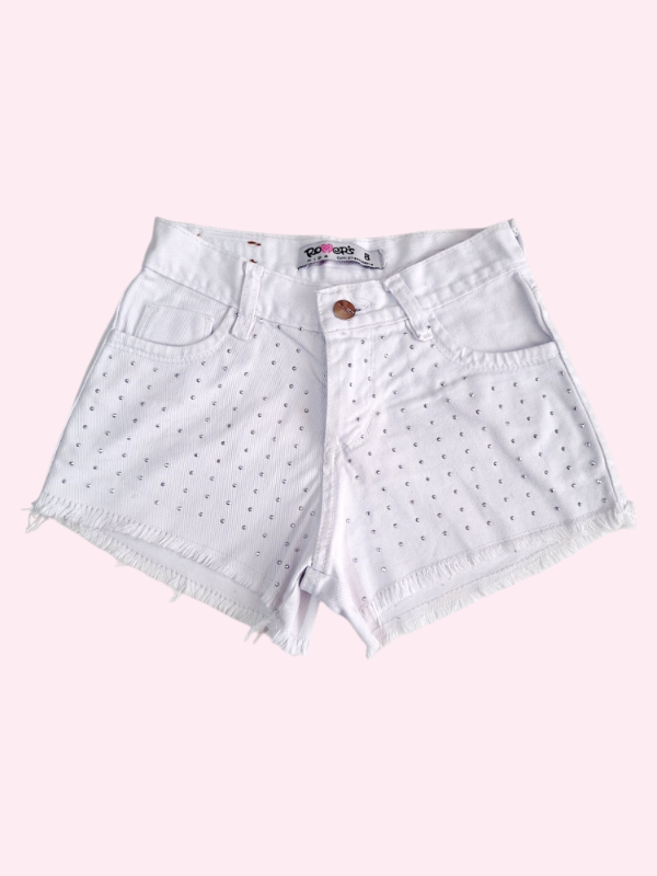 Producto - Short de jean blancos con tachas Romers 6/7 años