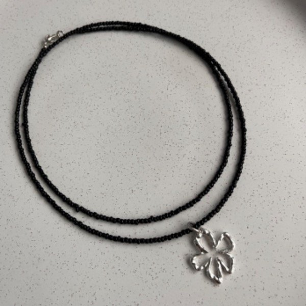 Producto - Choker Spyral Flor hawaiana - Negro