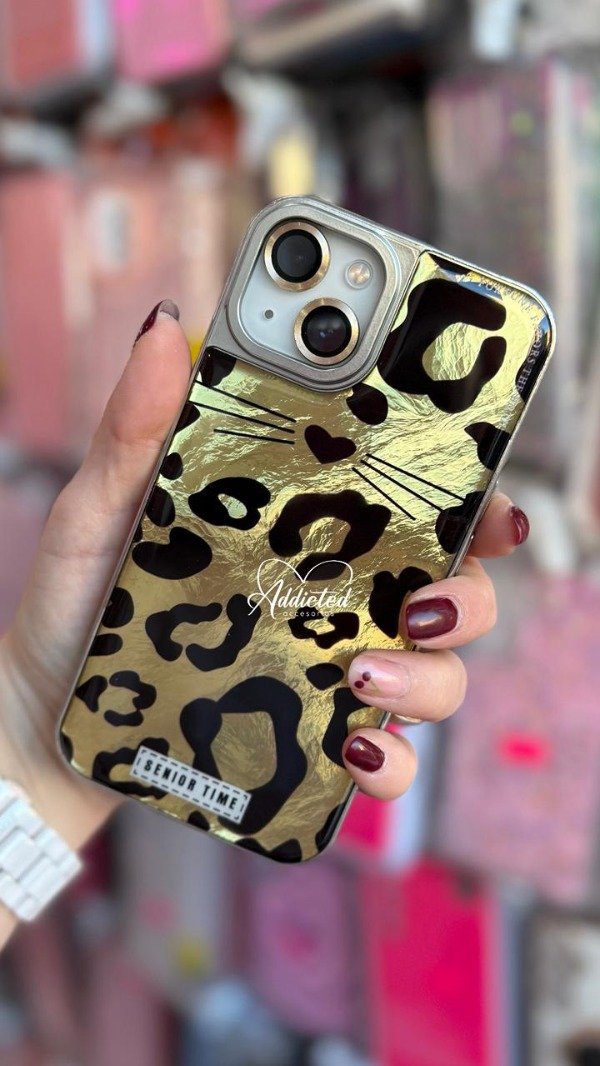 Producto - Case animal print dorado