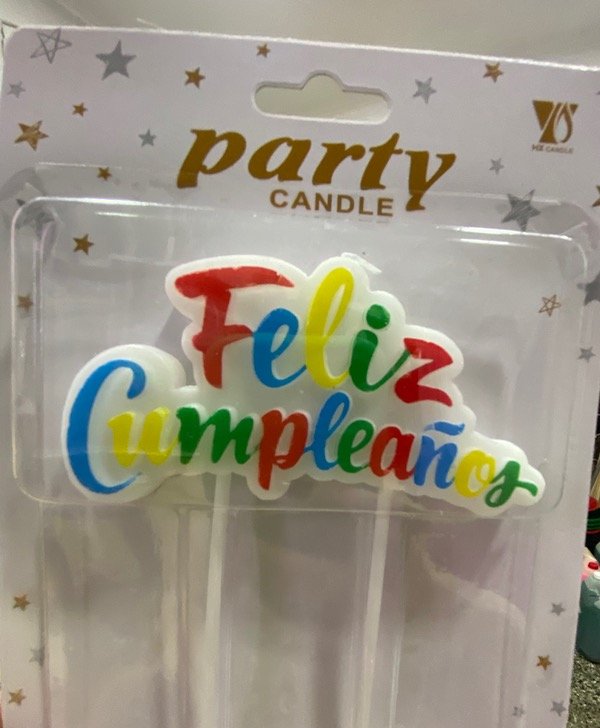 Producto - Vela frase de feliz cumpleaños